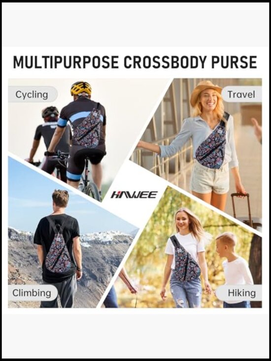 Convertible Sling Bag Lightweight Crossbody Backpack Travel Daypack